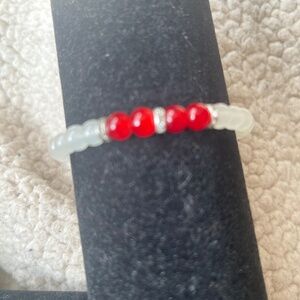 Red and clear bracelet (protection bracelet)